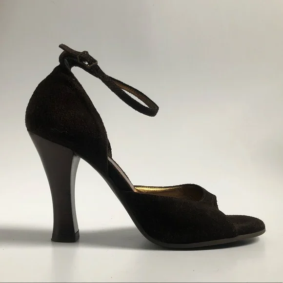 Vintage Dolce & Gabbana Peep Toe Sandals with Ankle Strap - Picture 2 of 8